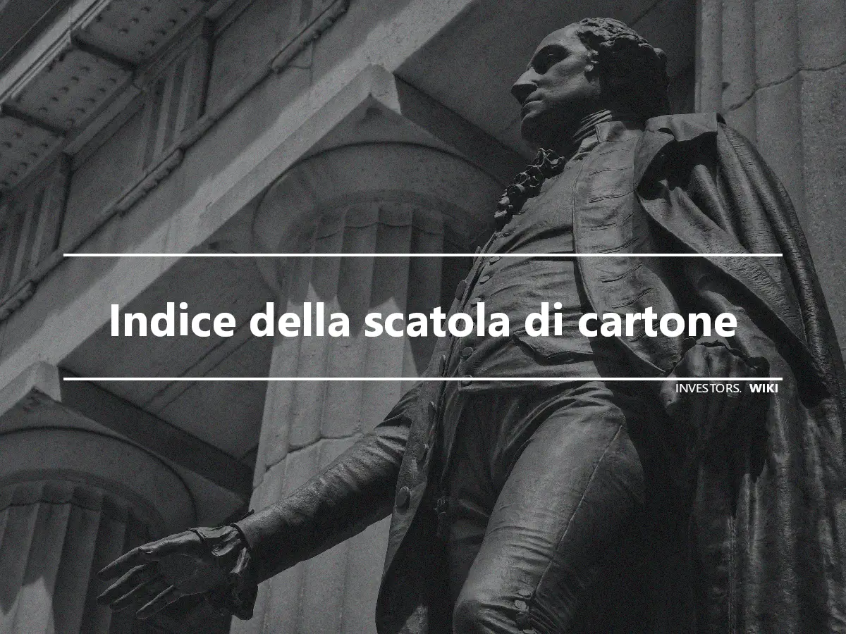 Indice della scatola di cartone