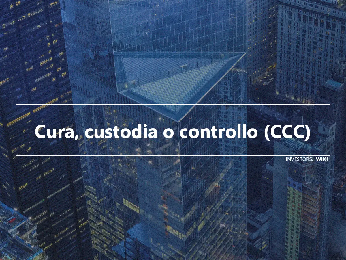 Cura, custodia o controllo (CCC)