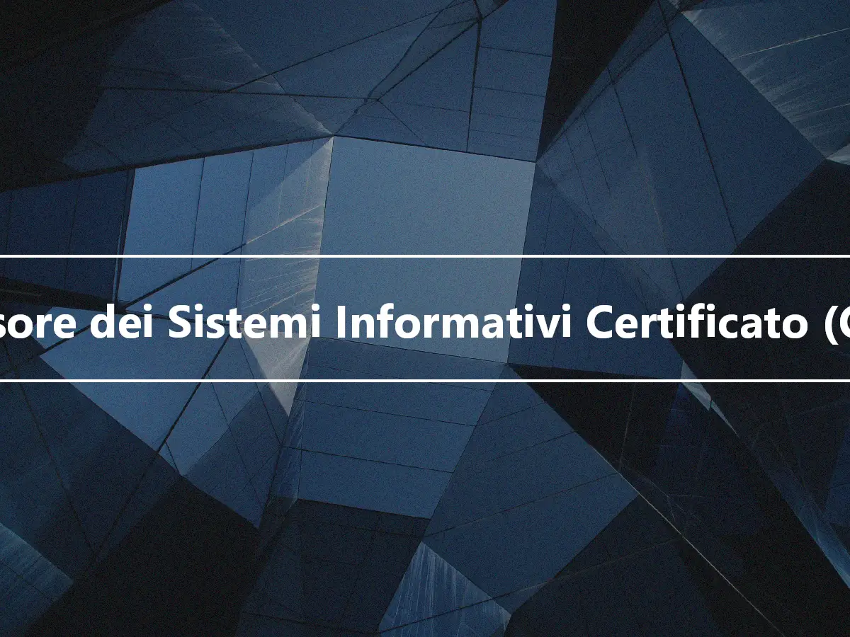 Revisore dei Sistemi Informativi Certificato (CISA)