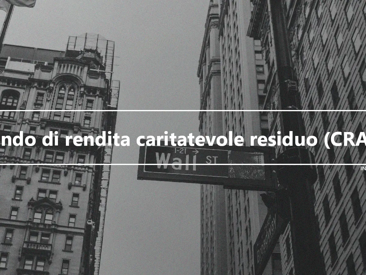 Fondo di rendita caritatevole residuo (CRAT)