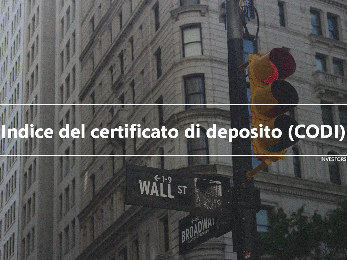 Indice del certificato di deposito (CODI)