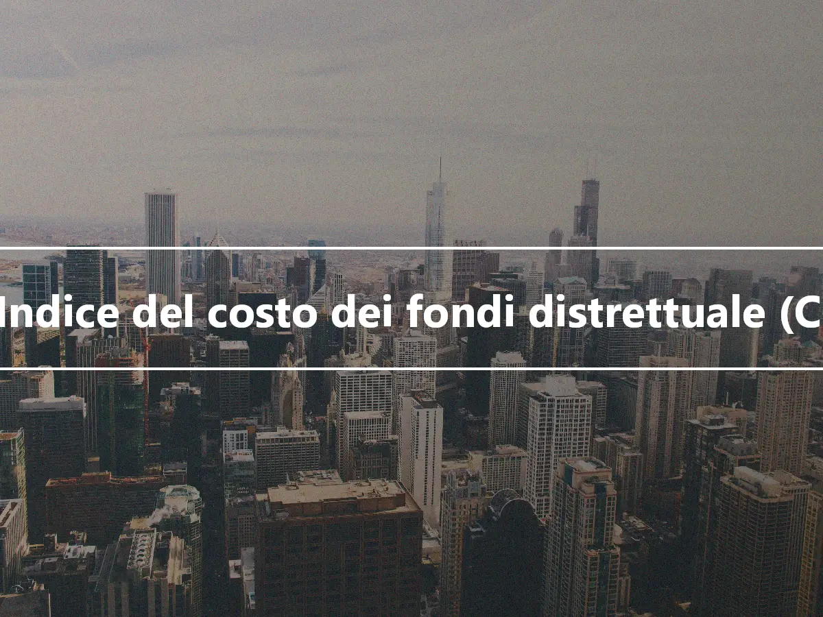 11° Indice del costo dei fondi distrettuale (COFI)