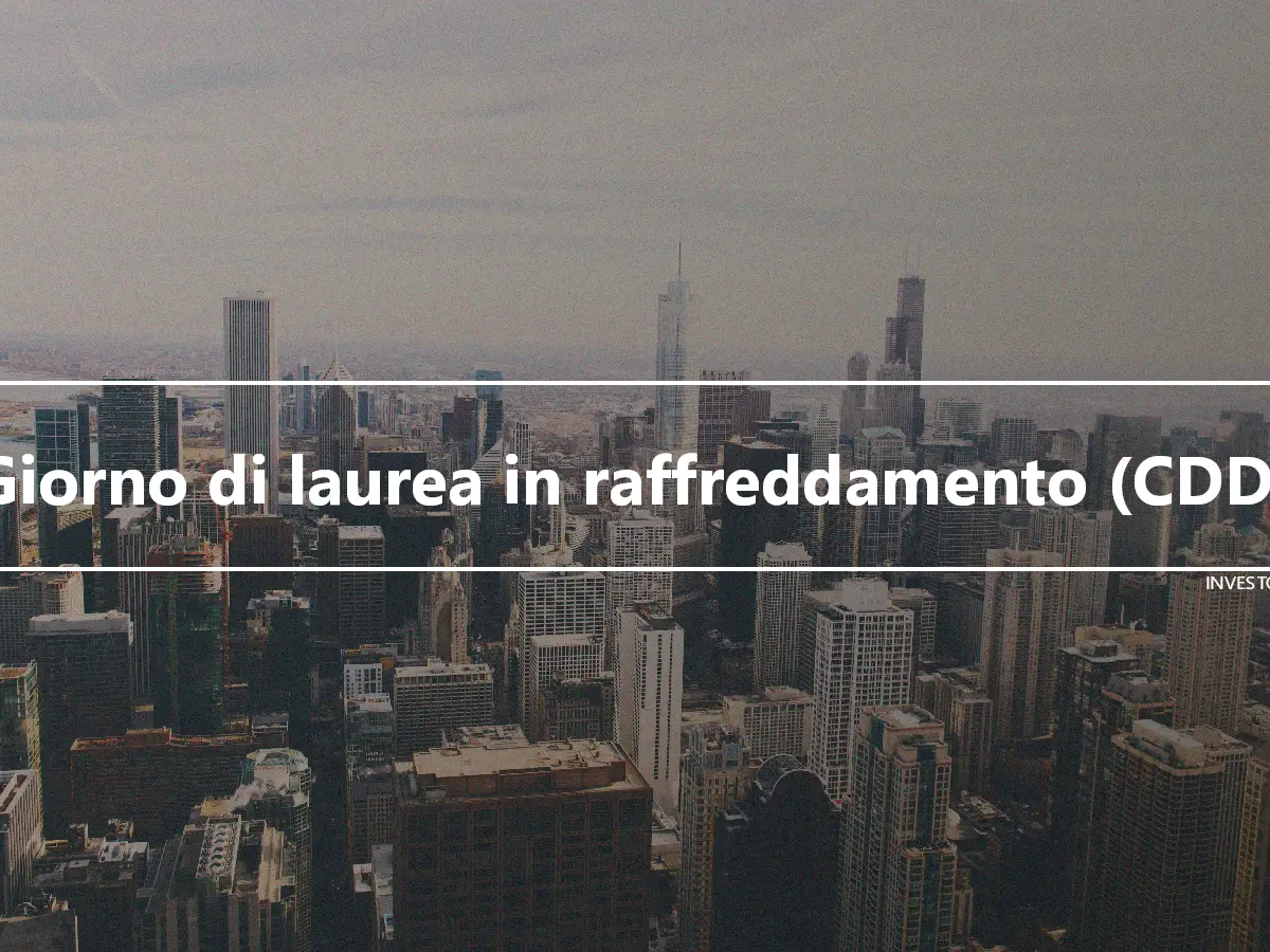 Giorno di laurea in raffreddamento (CDD)