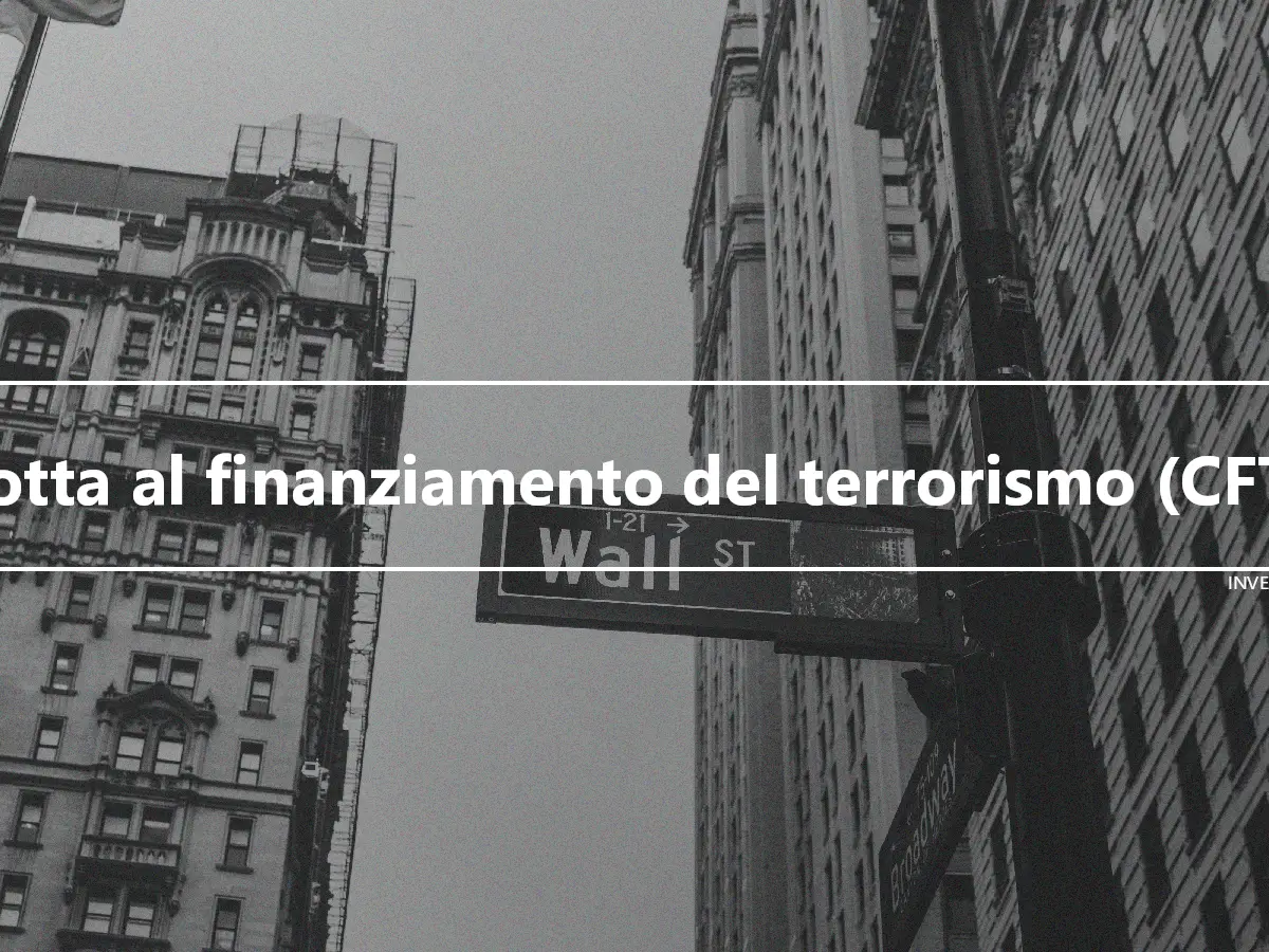 Lotta al finanziamento del terrorismo (CFT)