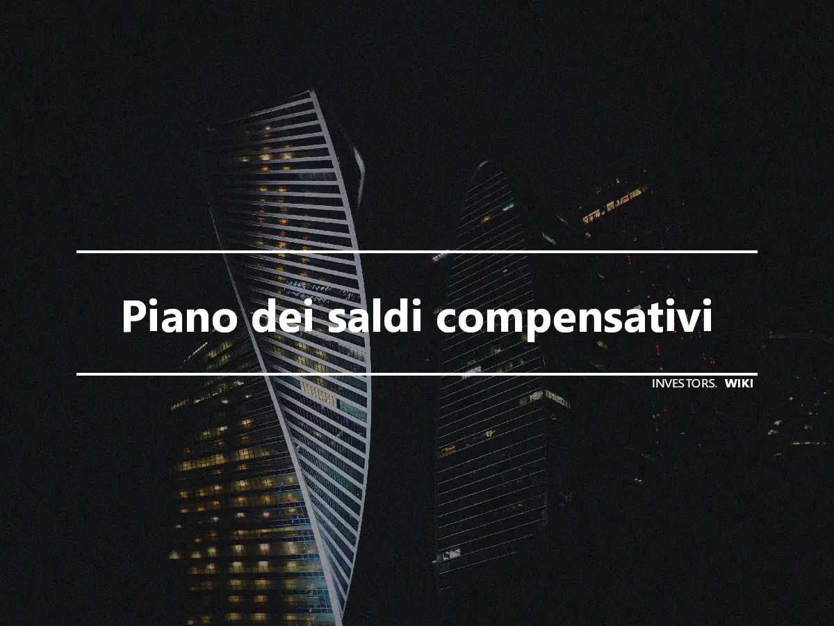 Piano dei saldi compensativi