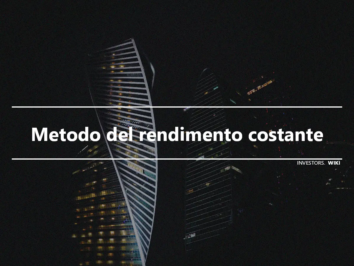 Metodo del rendimento costante