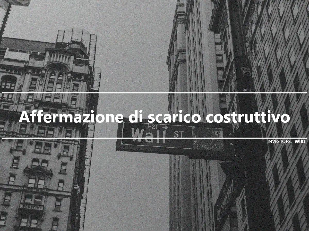 Affermazione di scarico costruttivo