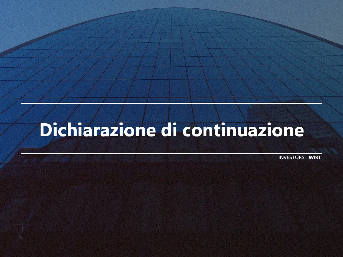 Dichiarazione di continuazione