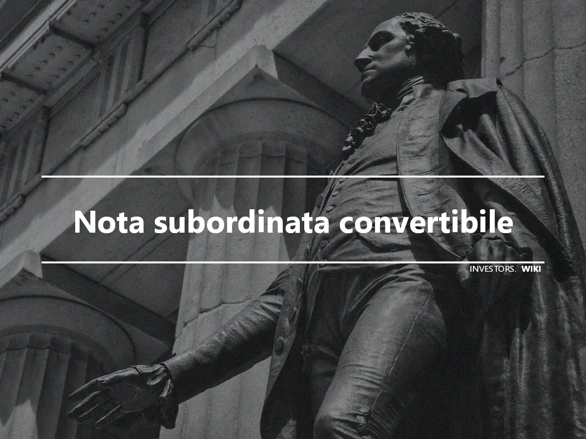 Nota subordinata convertibile