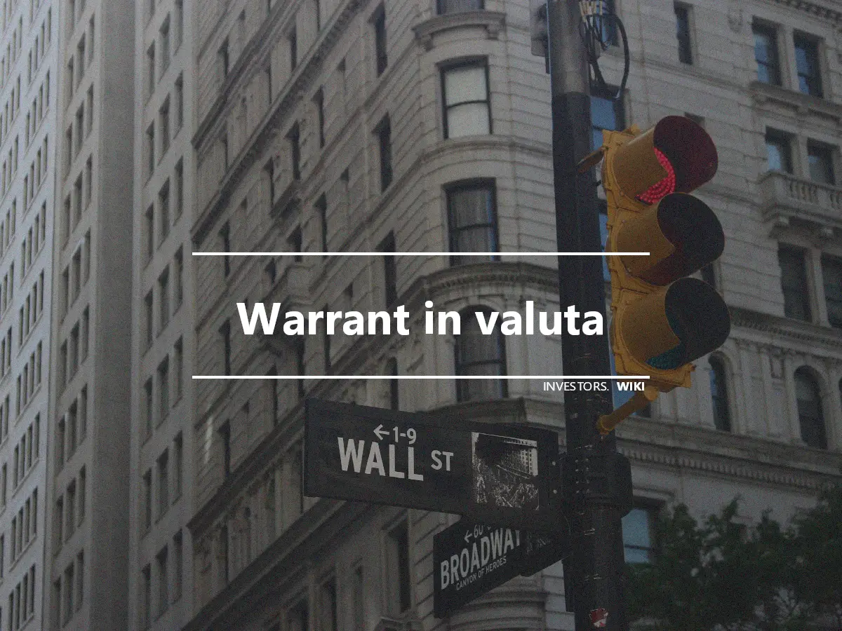 Warrant in valuta