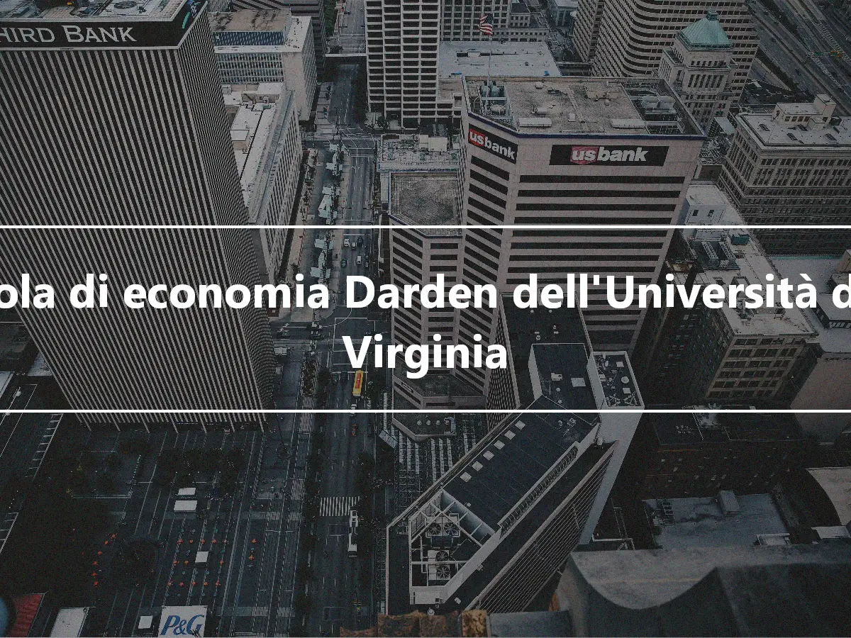 Scuola di economia Darden dell'Università della Virginia