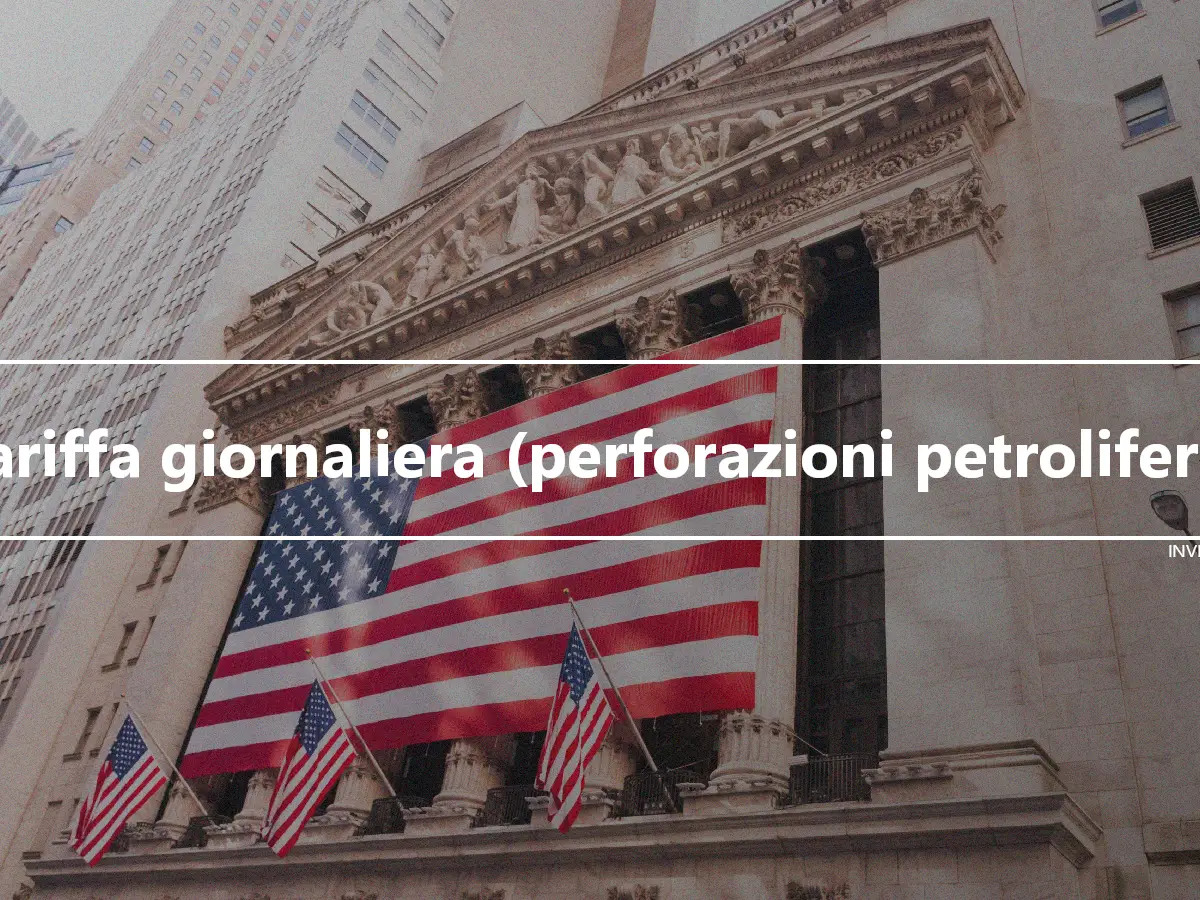 Tariffa giornaliera (perforazioni petrolifere)