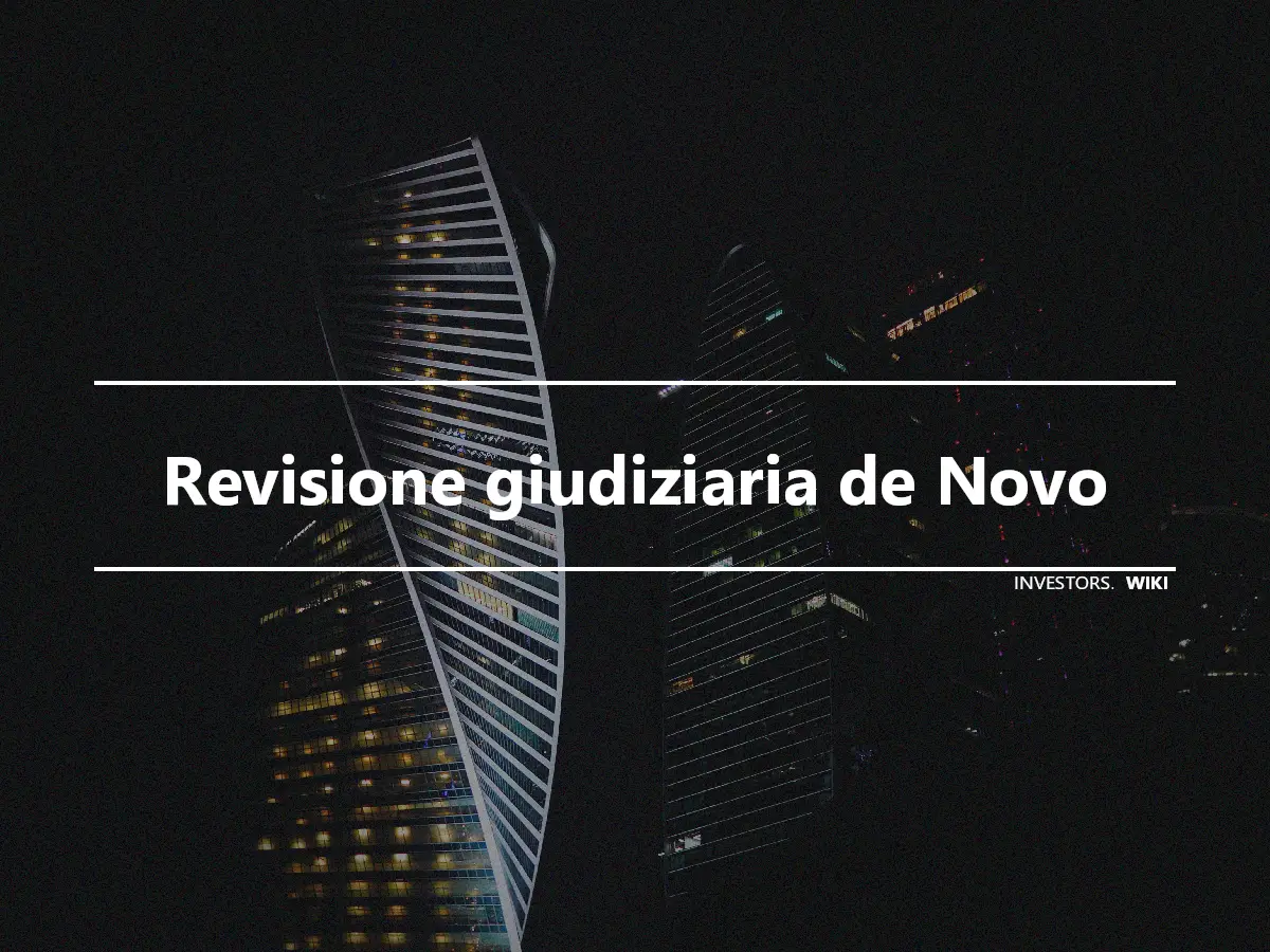 Revisione giudiziaria de Novo