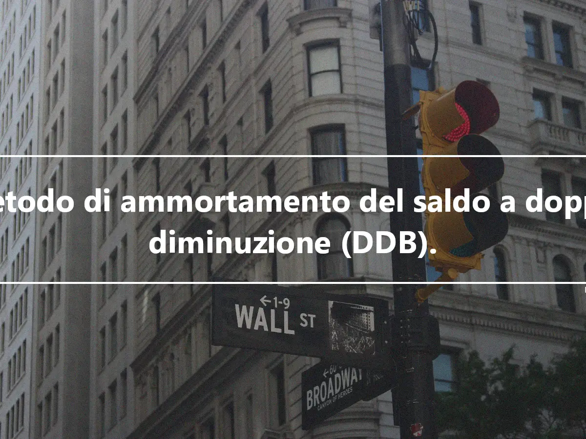 Metodo di ammortamento del saldo a doppia diminuzione (DDB).