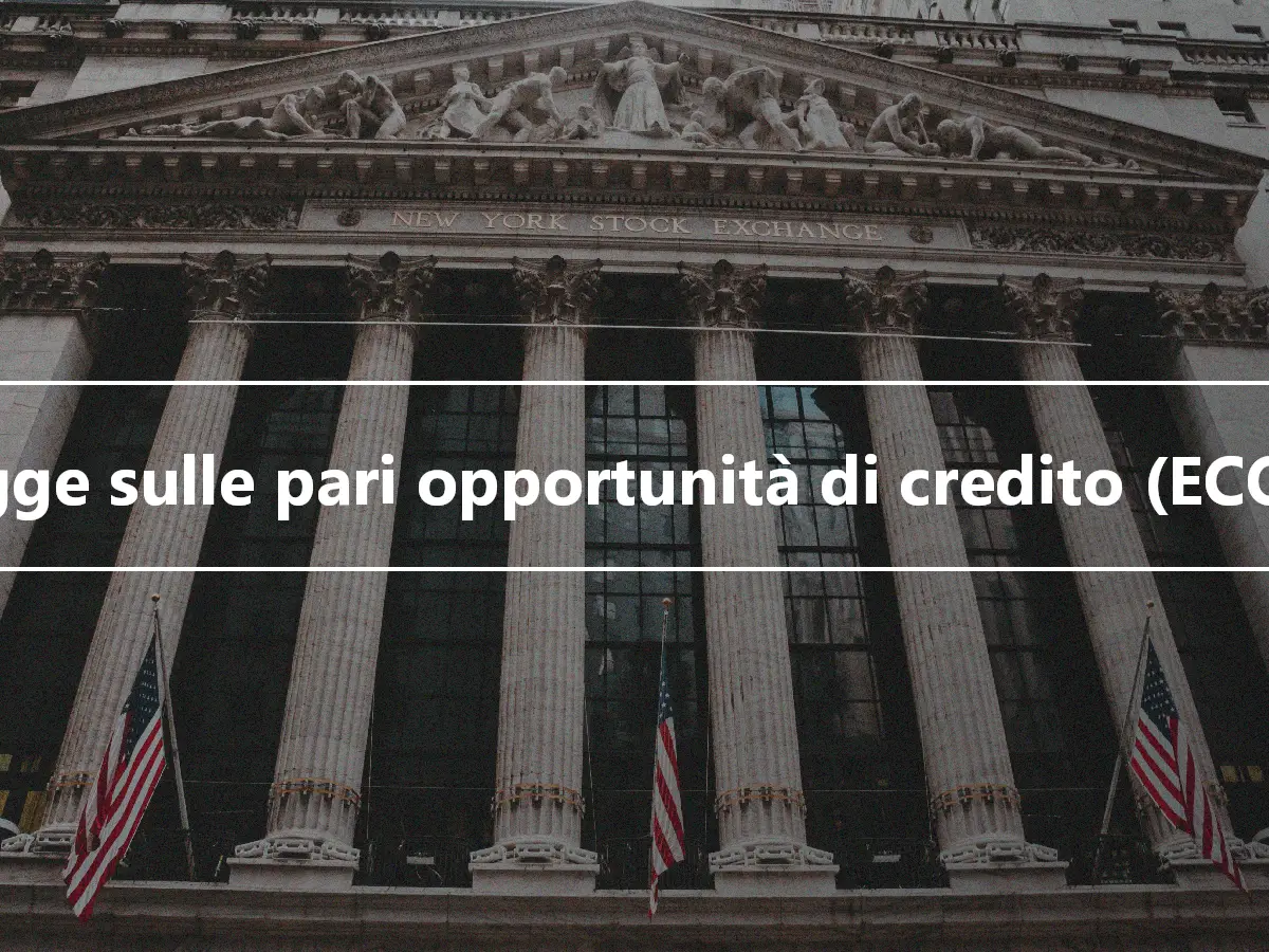 Legge sulle pari opportunità di credito (ECOA)