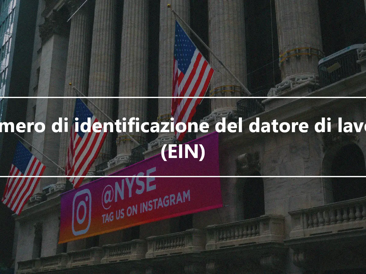 Numero di identificazione del datore di lavoro (EIN)