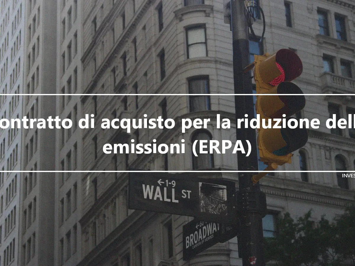 Contratto di acquisto per la riduzione delle emissioni (ERPA)
