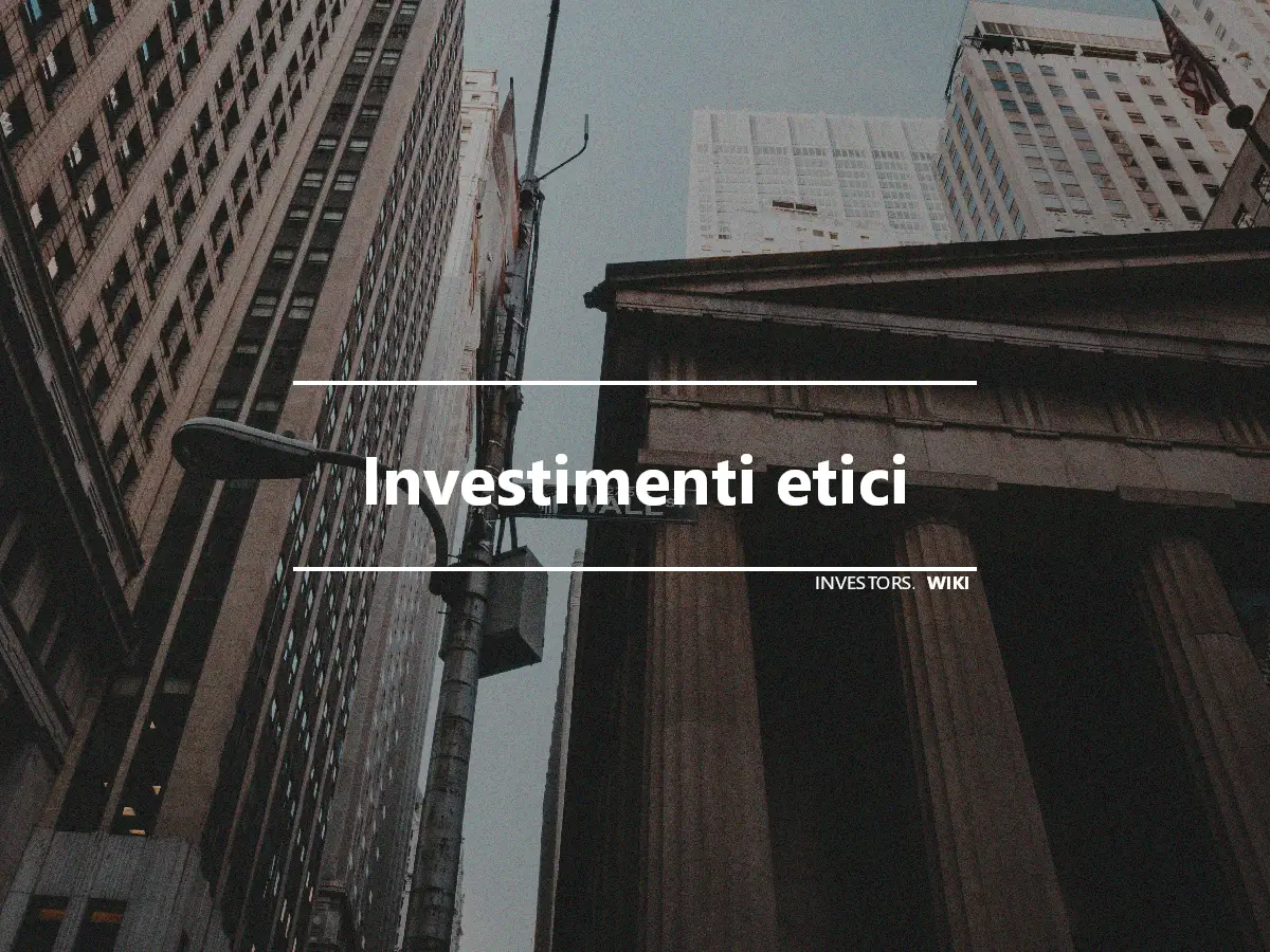 Investimenti etici