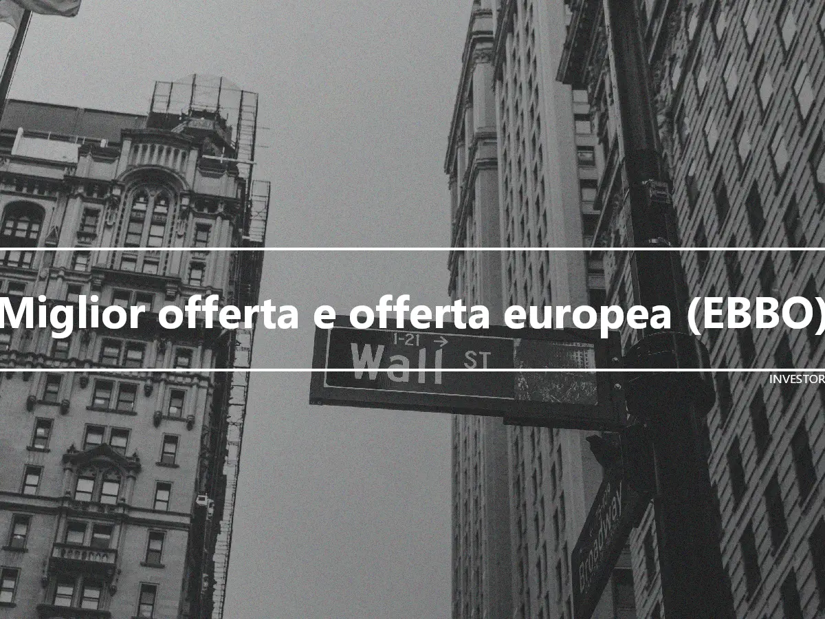Miglior offerta e offerta europea (EBBO)