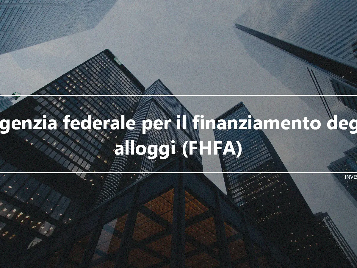 Agenzia federale per il finanziamento degli alloggi (FHFA)