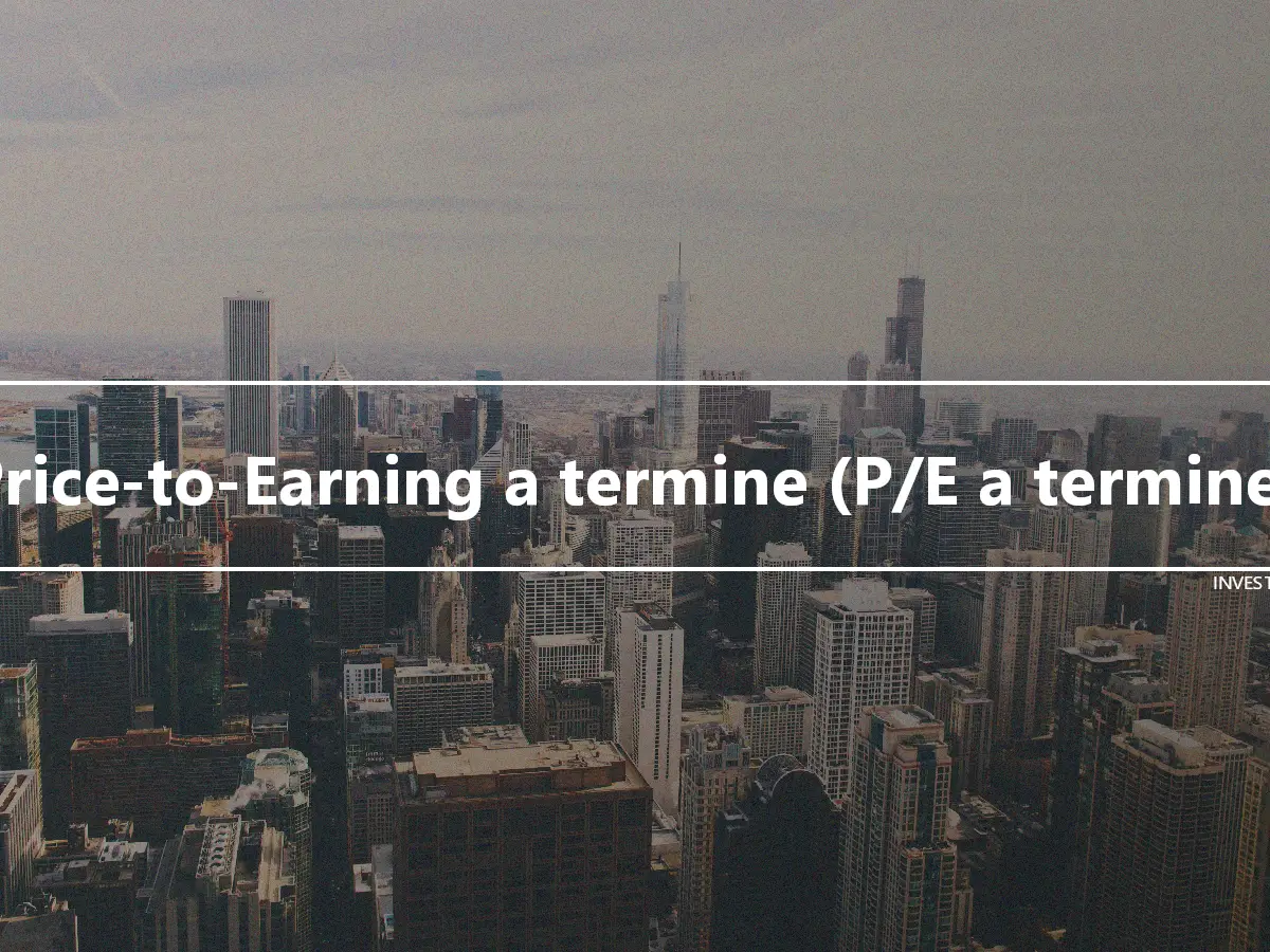 Price-to-Earning a termine (P/E a termine)
