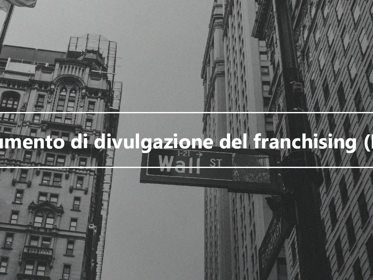 Documento di divulgazione del franchising (FDD)