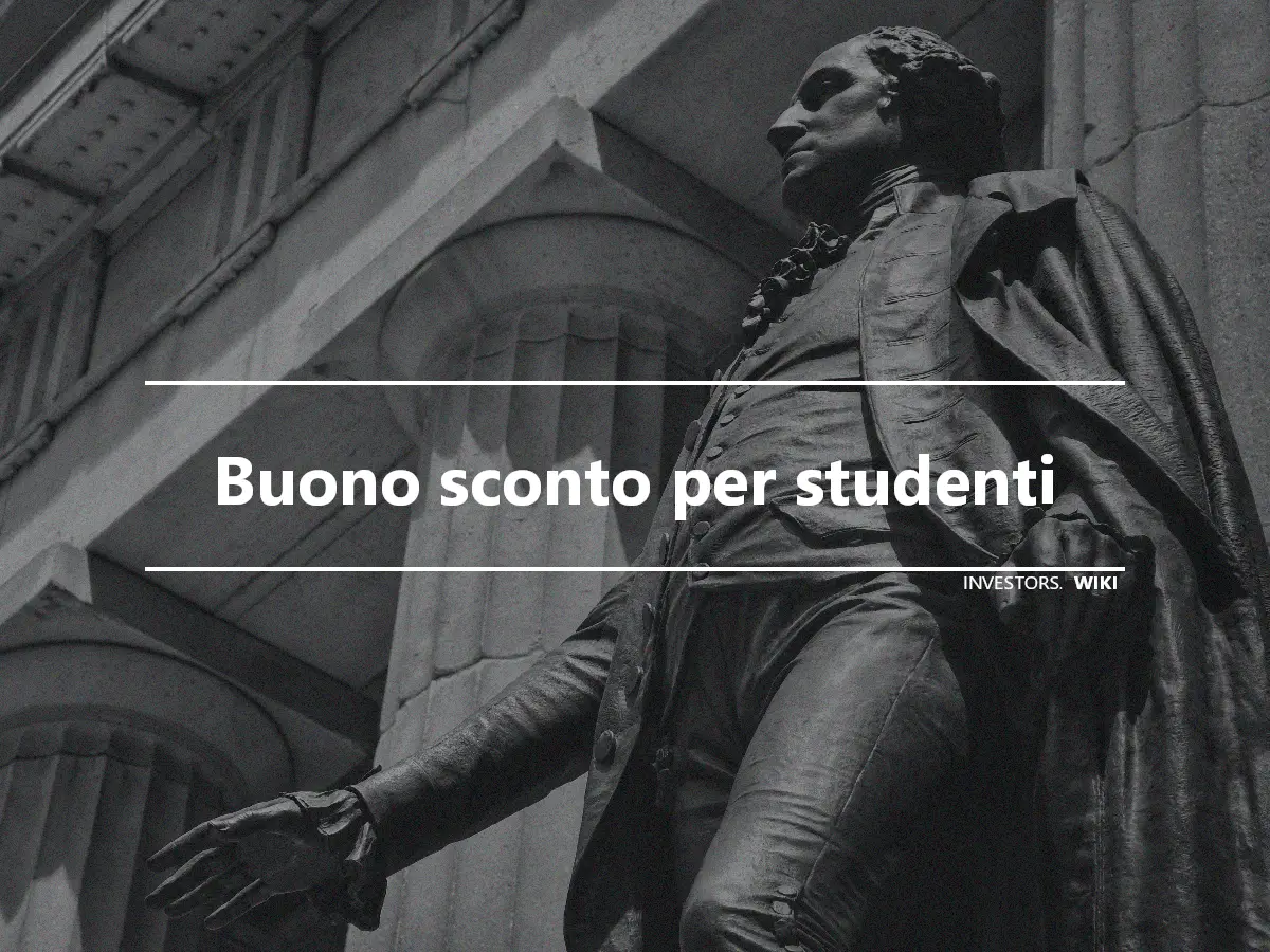 Buono sconto per studenti