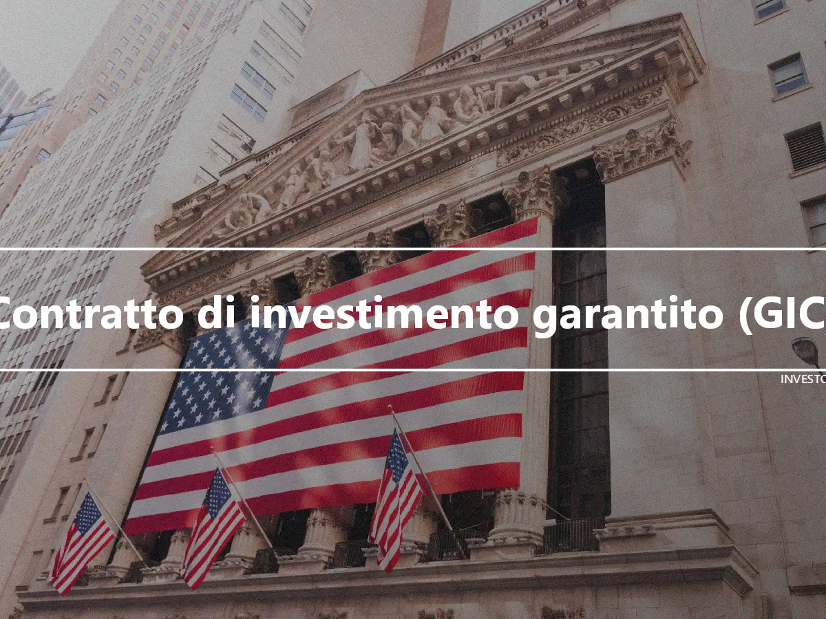 Contratto di investimento garantito (GIC)