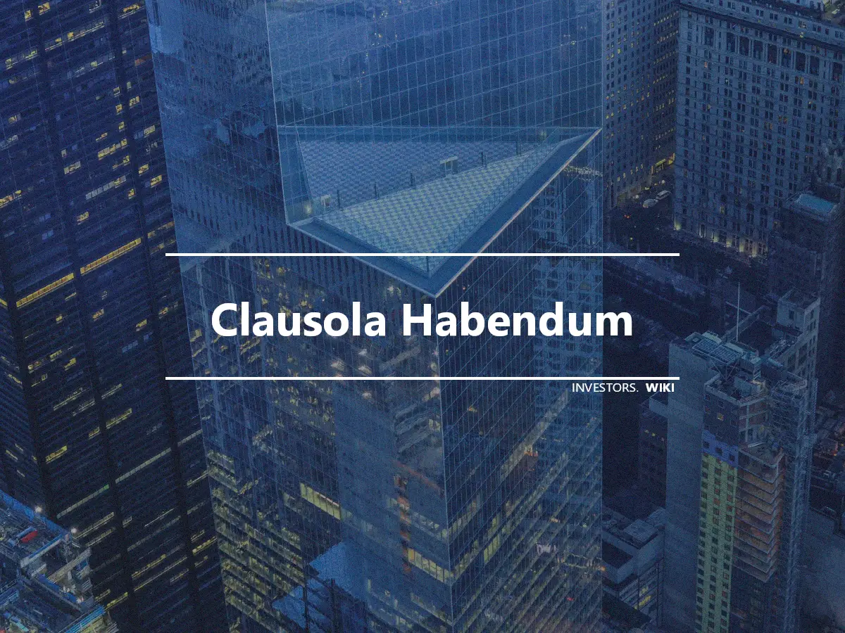 Clausola Habendum