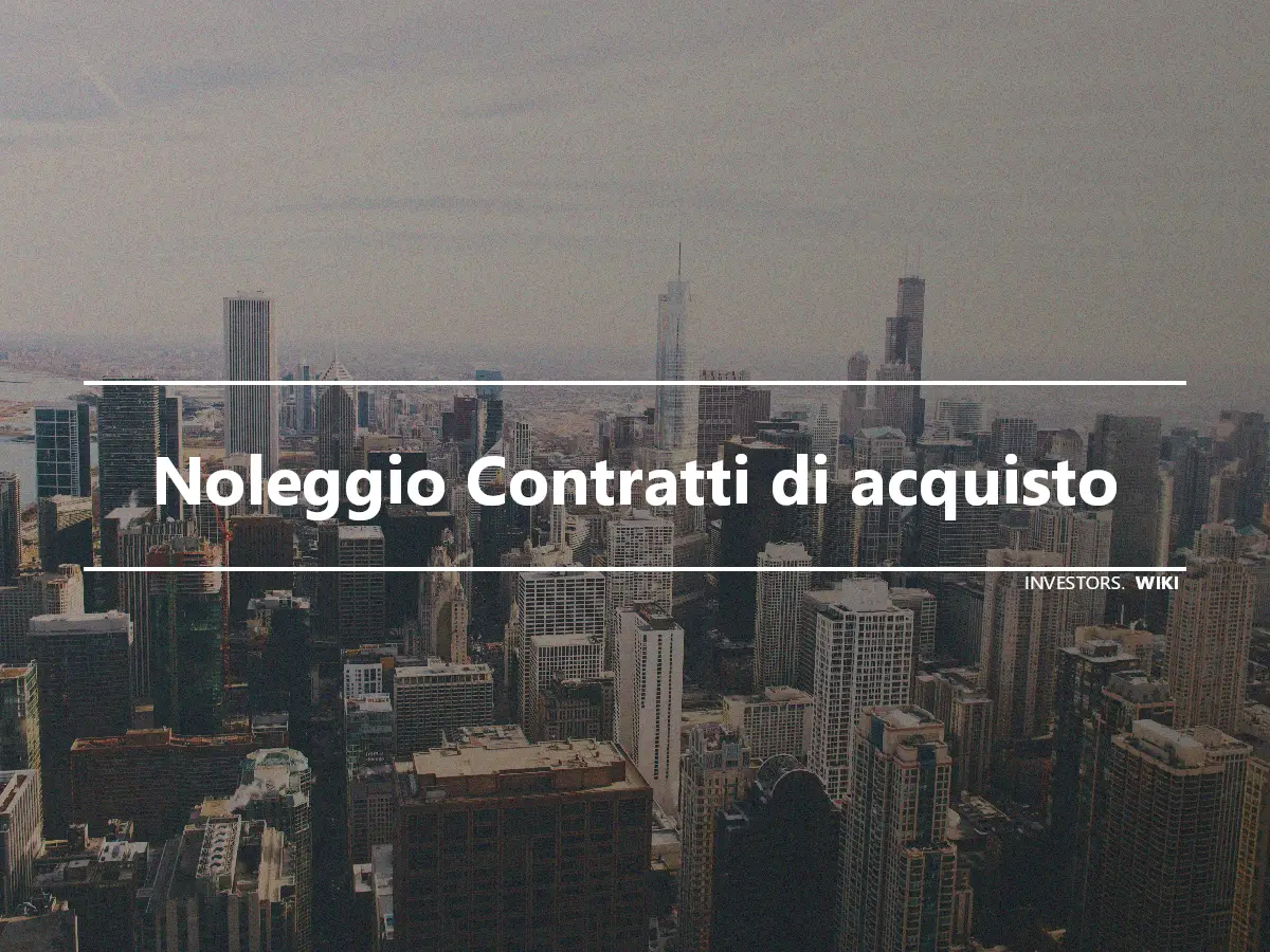 Noleggio Contratti di acquisto