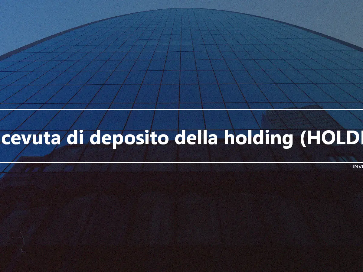 Ricevuta di deposito della holding (HOLDR)