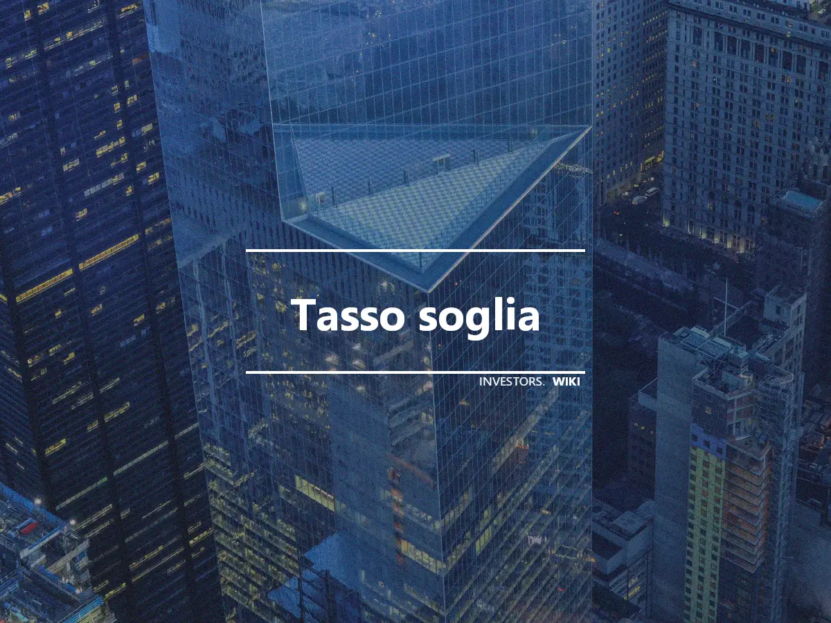 Tasso soglia