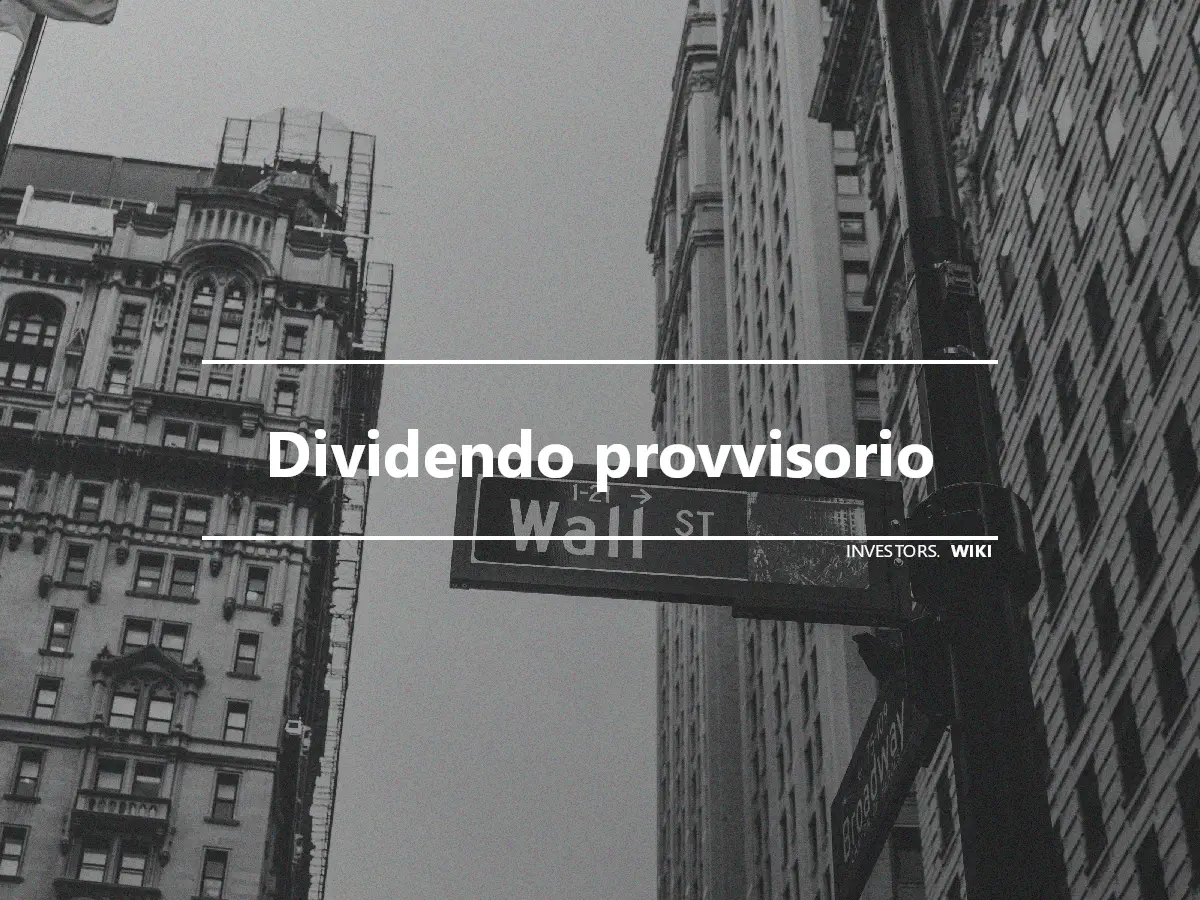 Dividendo provvisorio