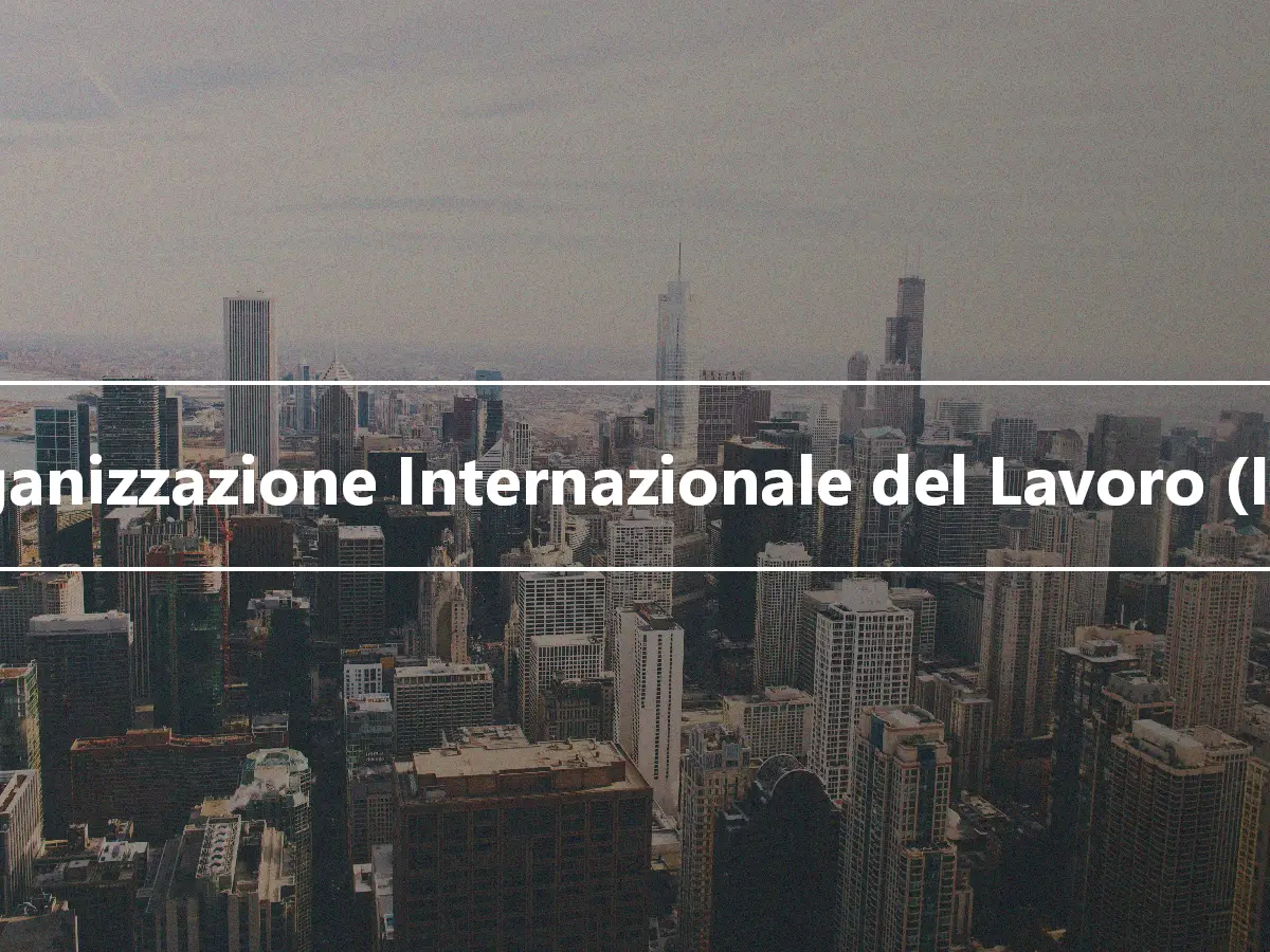 Organizzazione Internazionale del Lavoro (ILO)