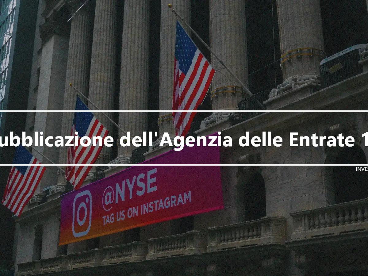 Pubblicazione dell'Agenzia delle Entrate 17