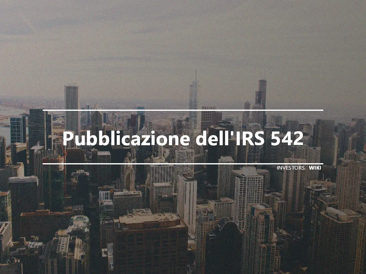 Pubblicazione dell'IRS 542