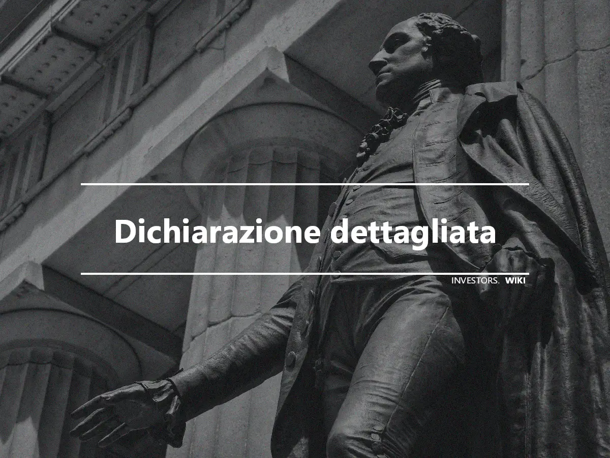 Dichiarazione dettagliata