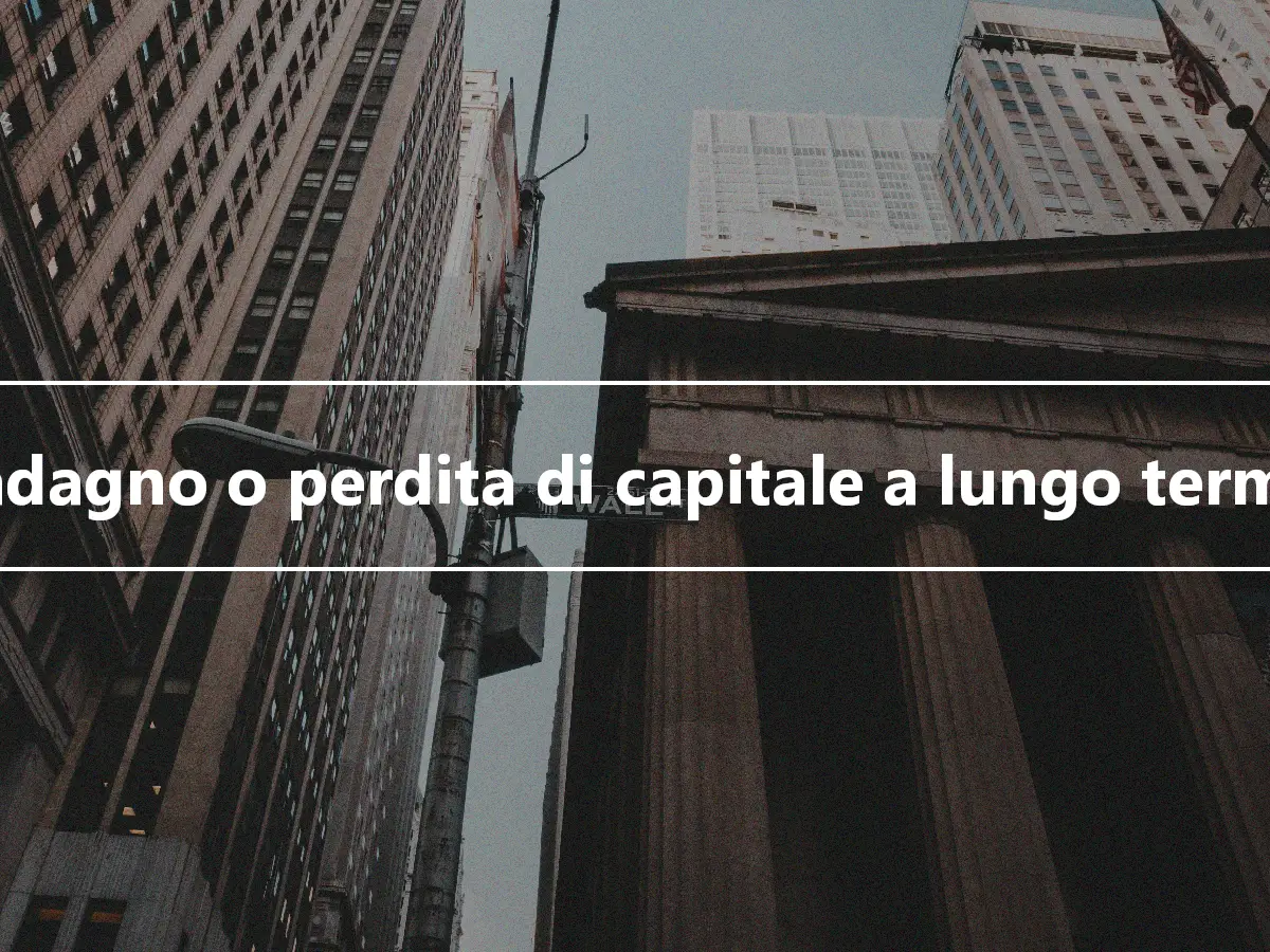 Guadagno o perdita di capitale a lungo termine