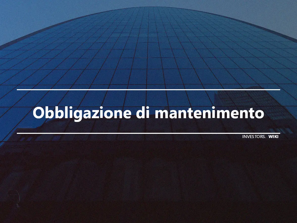 Obbligazione di mantenimento