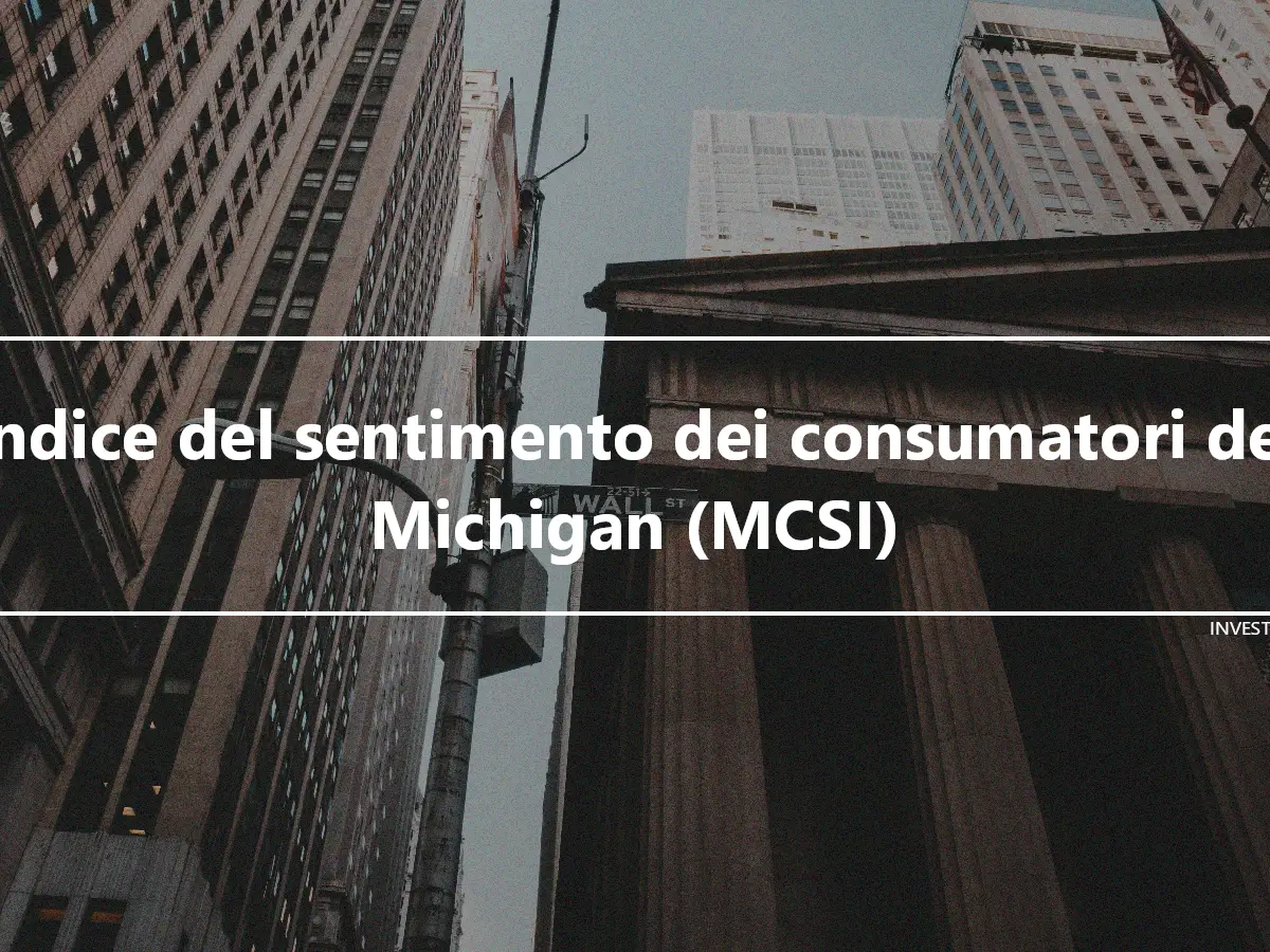 Indice del sentimento dei consumatori del Michigan (MCSI)