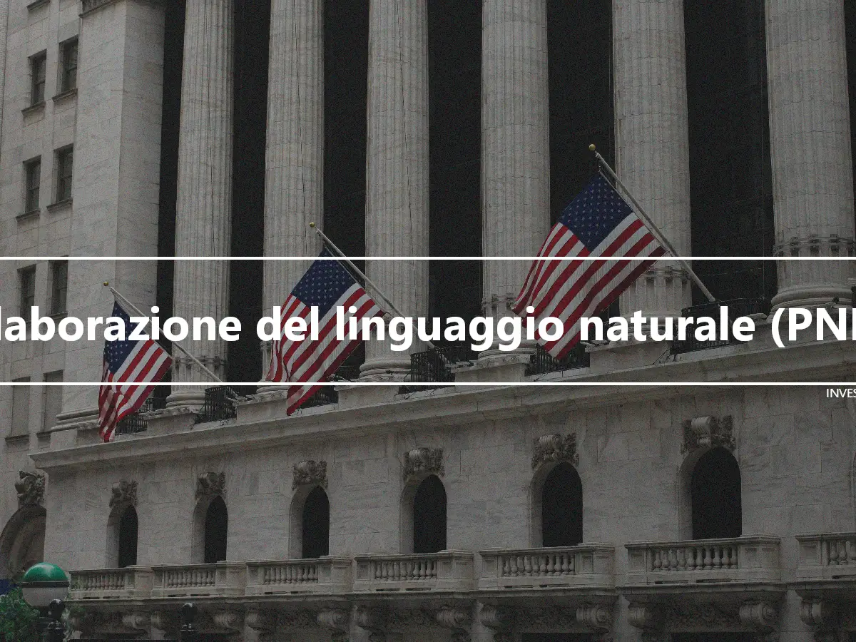 Elaborazione del linguaggio naturale (PNL)