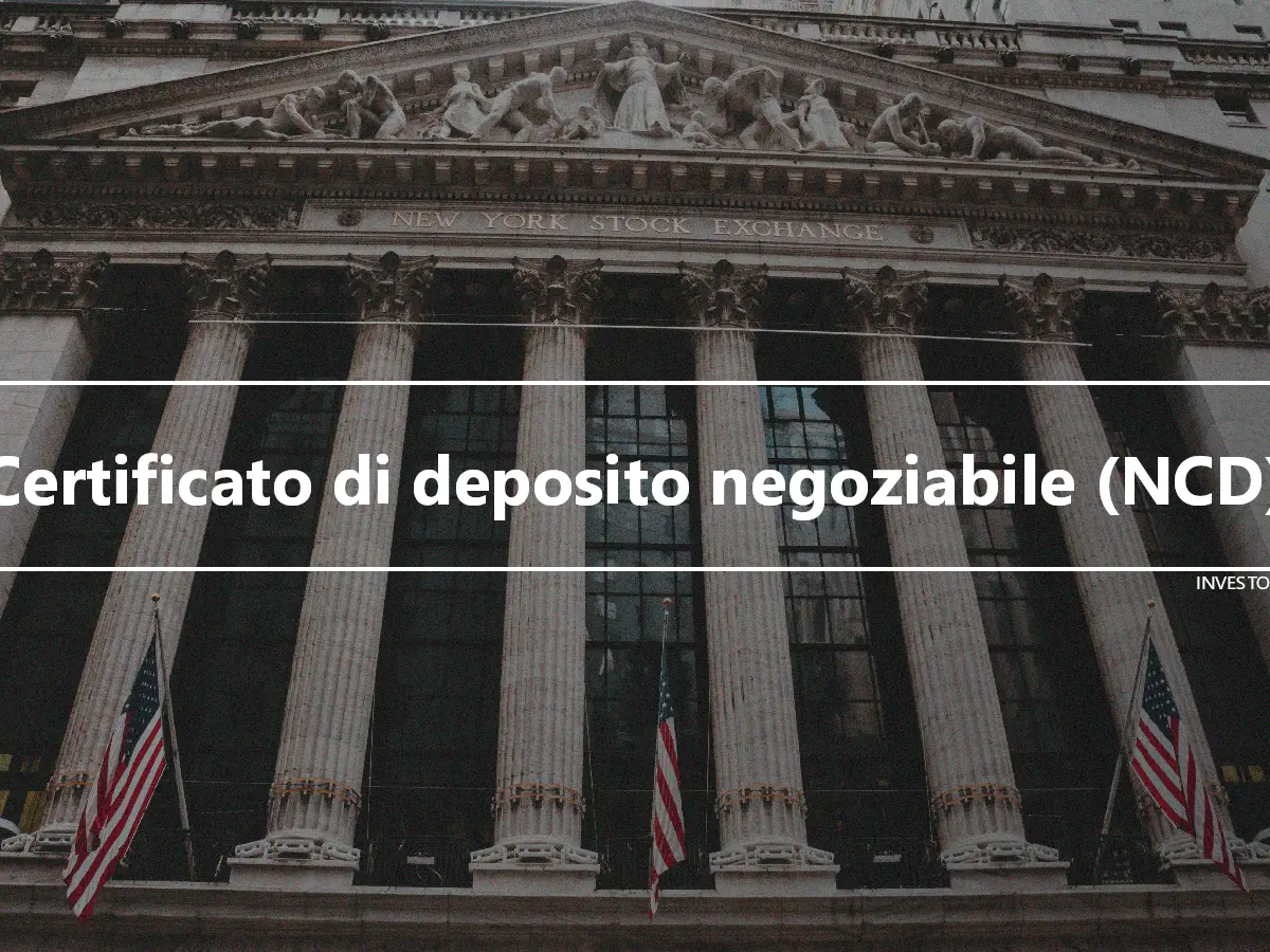 Certificato di deposito negoziabile (NCD)