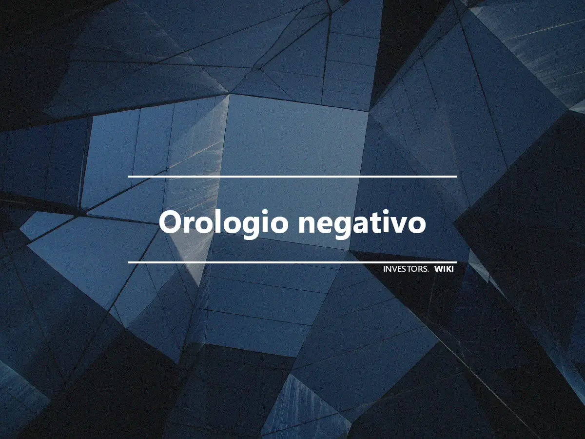 Orologio negativo