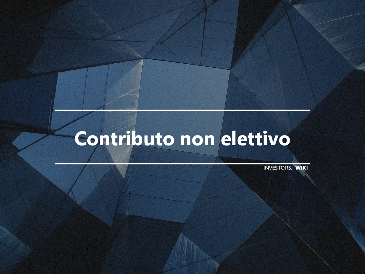 Contributo non elettivo