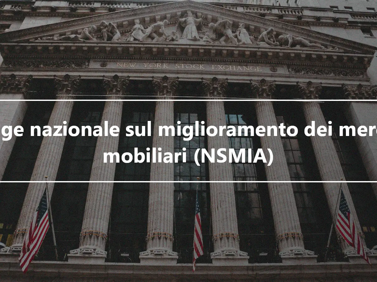 Legge nazionale sul miglioramento dei mercati mobiliari (NSMIA)