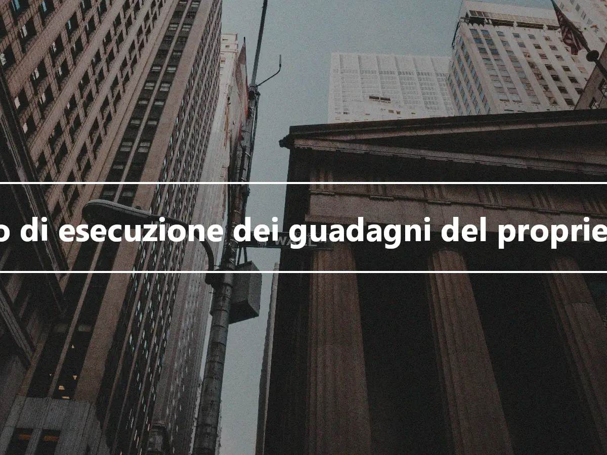 Tasso di esecuzione dei guadagni del proprietario