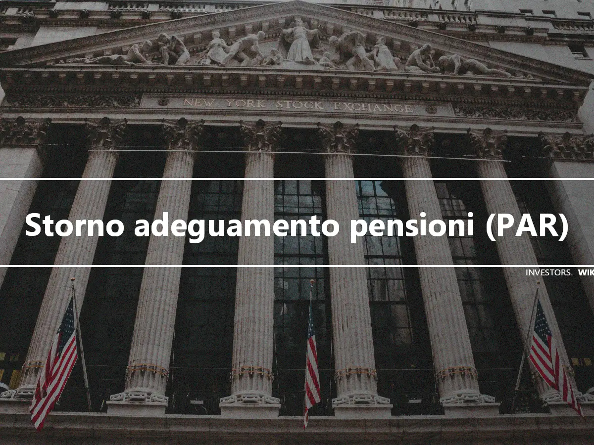 Storno adeguamento pensioni (PAR)