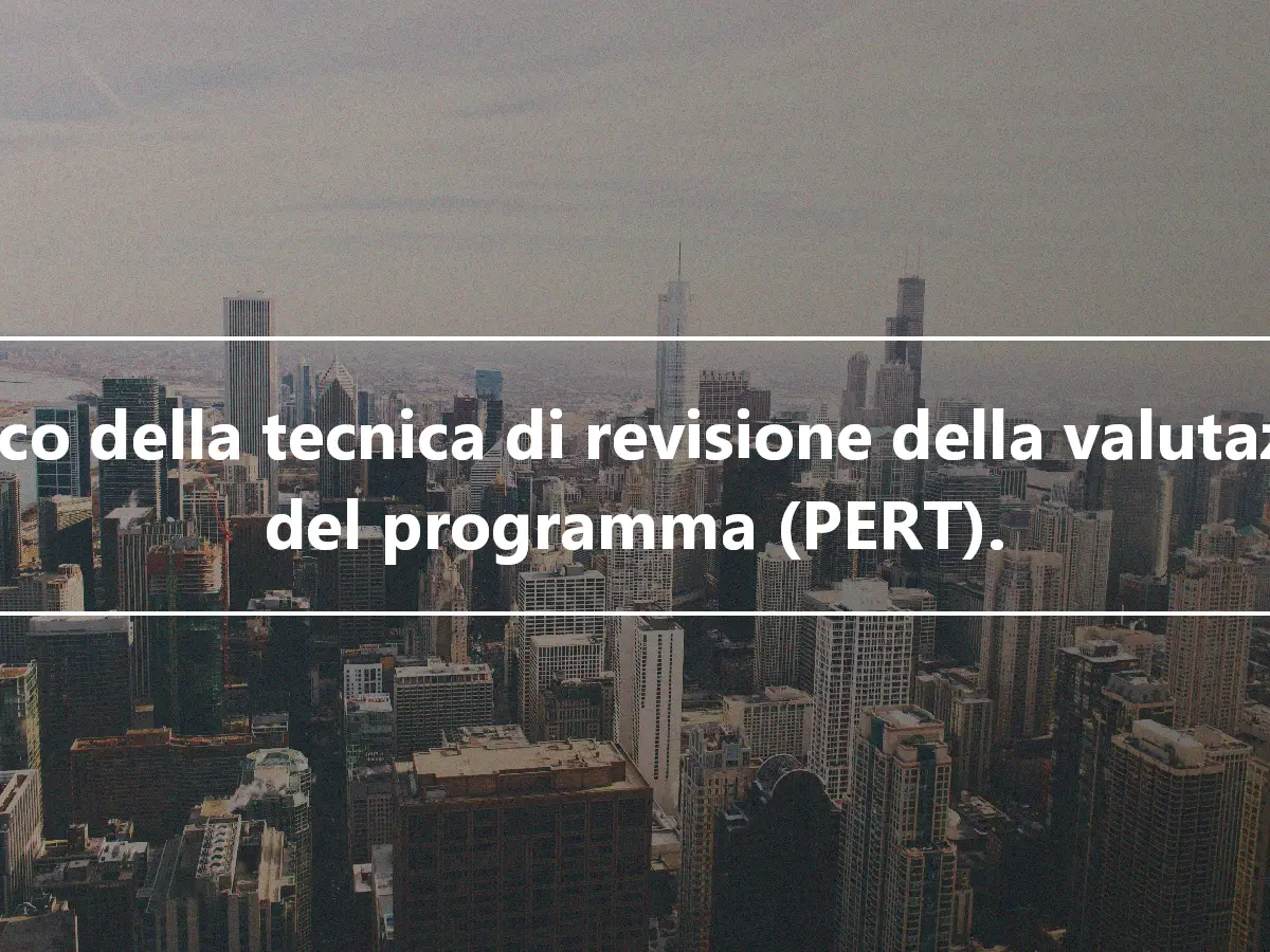 Grafico della tecnica di revisione della valutazione del programma (PERT).