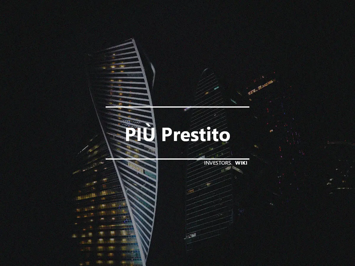 PIÙ Prestito