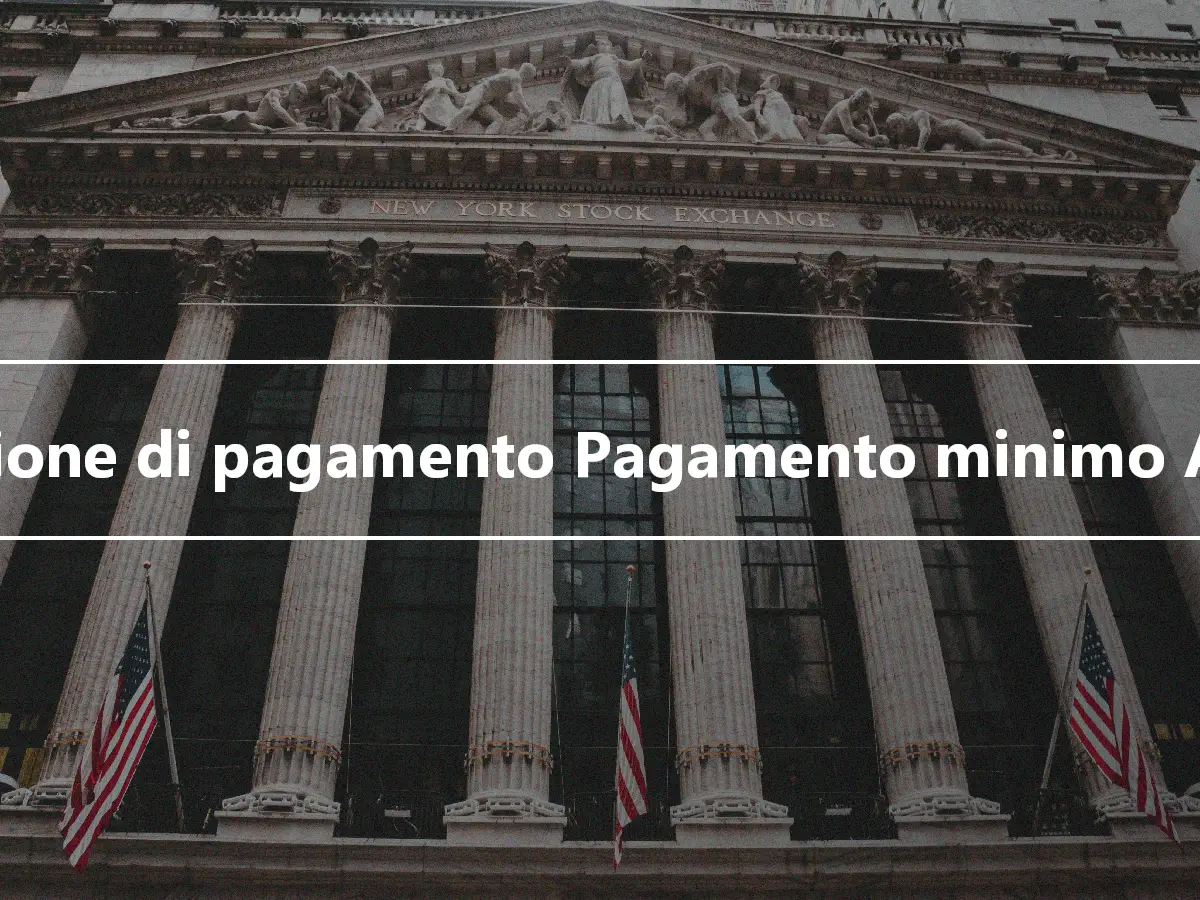 Opzione di pagamento Pagamento minimo ARM